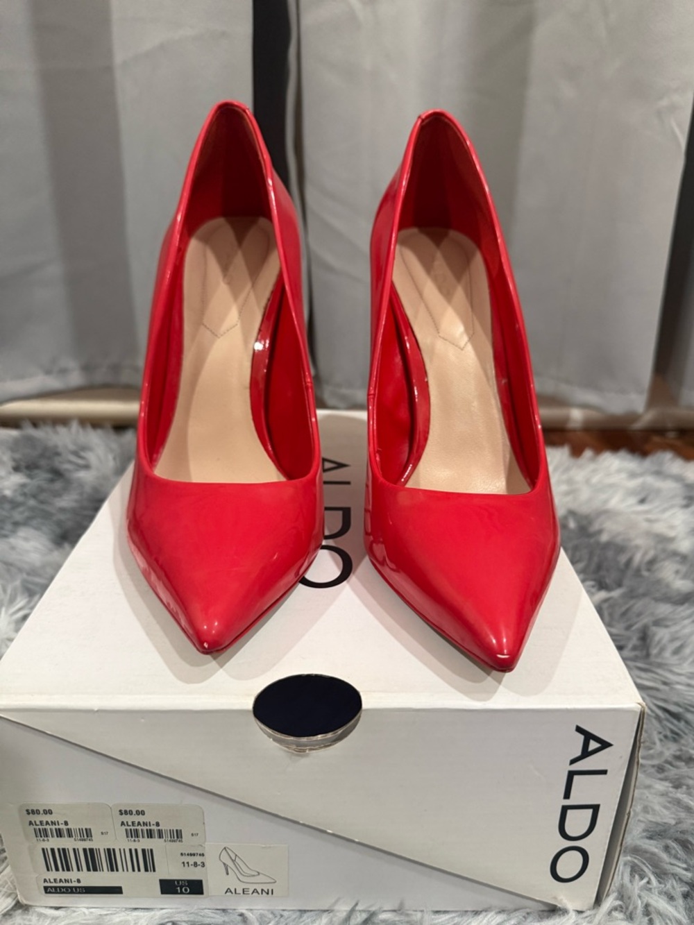 Women’s ALDO Red Patent Pointed Toe Pumps